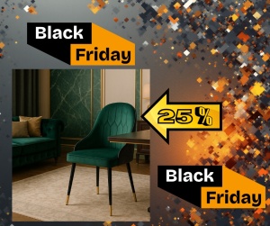 TREVISO Scaun dining catifea verde/gri – picioare metalice negre/aurii - Img 11