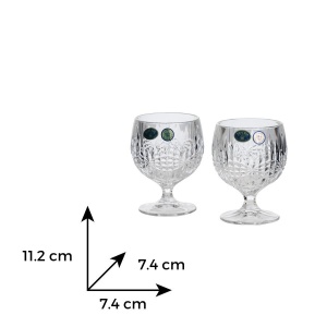 VIBES Set 6 pahare cristal Bohemia brandy 250 ml - Img 2