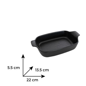 VOLCANO Vas rectangular ceramica termorezistenta 22*13.5*5.5 cm - Img 3