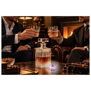 WINDSOR - Pahare whisky si decanter Cristal Bohemia (set 7 piese) (99999-01501-A68-709-02)