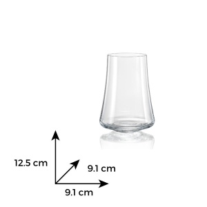 XTRA Set 6 pahare sticla cristalina apa/suc 400 ml - Img 3