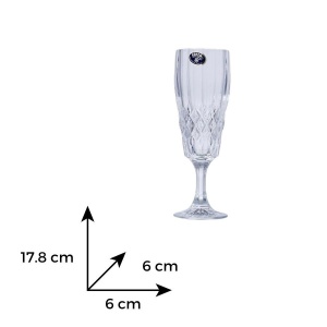 ANGELA Set 6 pahare cristal Bohemia sampanie 160 ml - Img 4