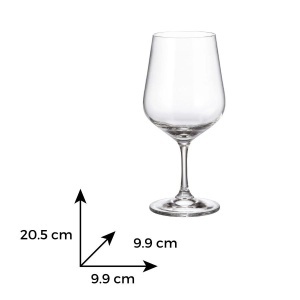 APUS Set 6 pahare sticla cristalina Bohemia vin rosu 580 ml - Img 5