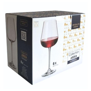 ARDEA Set 6 pahare sticla cristalina vin rosu 450 ml - Img 4