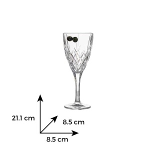 BRIXTON Set 6 pahare cristal Bohemia vin 320 ml - Img 4