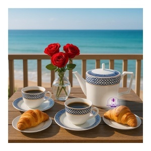 CALLIOPE Cafetiera cu capac portelan 1400 ml - Img 1
