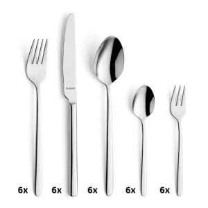 CUTE - Tacamuri inox 18-10 (6 persoane - 30 piese) (0949) 
