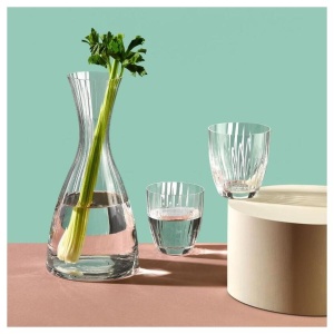 KATE OPTIC Set 2 pahare si decantor sticla cristalina limonada (300 ml + 1200 ml) - Img 2