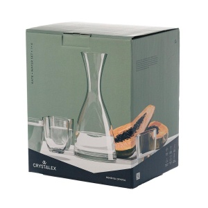 KATE Set 4 pahare si decantor sticla cristalina limonada (300 ml + 1200 ml) - Img 5