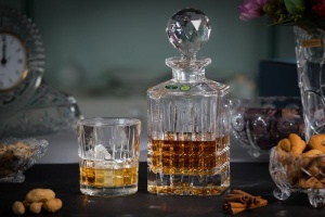 LONDON Set 6 pahare si decantor cristal whisky - Img 2