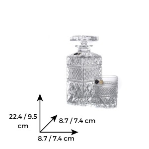 MADISON Set 6 pahare si decantor cristal Bohemia whisky - Img 6