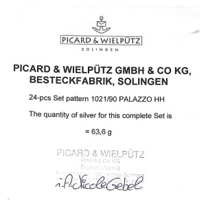 PALAZZO Set tacamuri inox placat cu argint AG 90 - 6 persoane ( 24 piese ) - Img 6