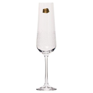 SANDRA FROZEN Set 6 pahare sticla cristalina Bohemia sampanie 200 ml - Img 8
