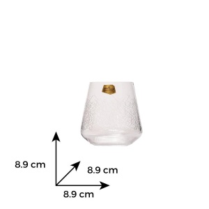 SANDRA FROZEN Set 6 pahare sticla cristalina Bohemia whisky 290 ml - Img 3