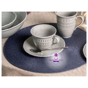 SOFIA MOONY - Serviciu de ceai/cafea portelan (6 persoane - 12 piese) (SMSCI-12) 
