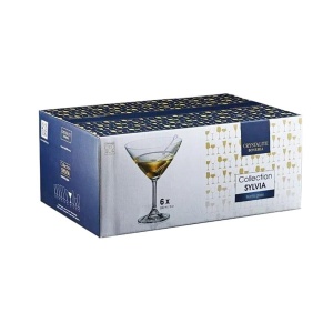 SYLVIA Set 6 pahare sticla cristalina Bohemia martini 280 ml - Img 4