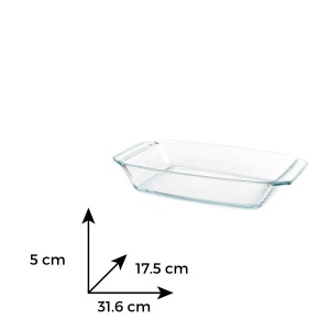 Vas sticla termorezistenta rectangular 1.5 l - Img 5
