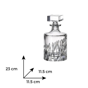 WICKER Decantor whisky cristal Bohemia 800 ml - Img 3