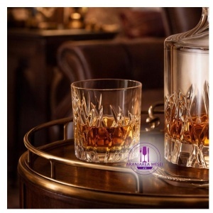 WICKER Set 6 pahare cristal Bohemia whisky 320 ml