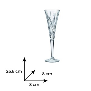 YORK - Pahare sampanie Cristal Bohemia 160 ml (set 6 bucati) (13000-11035-160)
