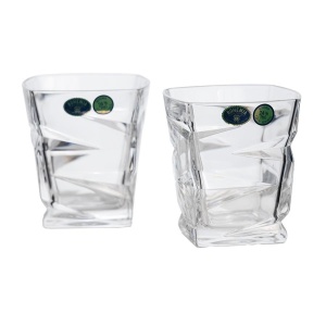 ZIG ZAG Set 6 pahare cristal Bohemia whisky 300 ml - Img 2