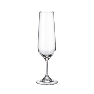 APUS Set 6 pahare sticla cristalina Bohemia sampanie flute 200 ml - Img 3