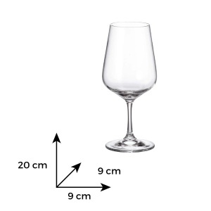 APUS Set 6 pahare sticla cristalina Bohemia vin rosu 450 ml - Img 6