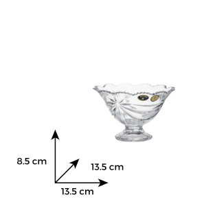 Bol cristal Bohemia cu picior 13.5 cm - Img 2