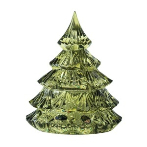 Bomboniera cristal Bohemia decor "Brad" VERDE - Img 5