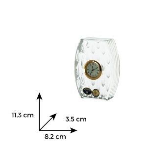 Ceas Cristal Bohemia (cadran auriu) 11.5 cm (77237-36215-115)