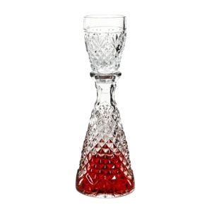Decantor cu pahar cristal Bohemia tuica (02000) - Img 1
