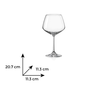 GISELLE Set 6 pahare sticla cristalina vin 580 ml - Img 6