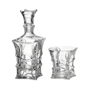LADY - Pahare whisky si decanter Cristal Bohemia (set 7 piese) (99999-39750-718)