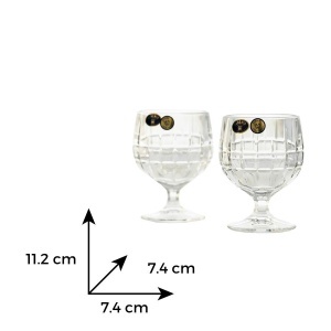 LONDON Set 6 pahare cristal Bohemia cognac 250 ml - Img 3