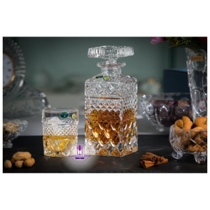 MADISON Pachet 12 pahare si decantor cristal Bohemia whisky - Img 4
