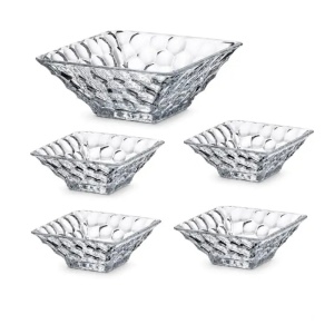 MARBLE Set 5 boluri sticla cristalina Bohemia