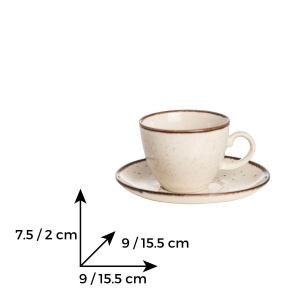 NAXOS Serviciu ceai/cappuccino portelan 6 persoane 200 ml - Img 2
