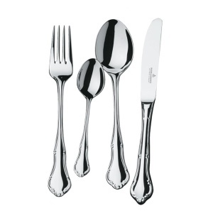 PALAZZO Set tacamuri inox placat cu argint AG 90 - 6 persoane ( 24 piese ) - Img 3