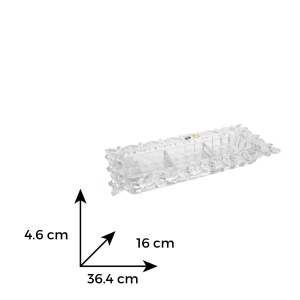 Platou cristal Bohemia compartimentat 36.5 cm - Img 4