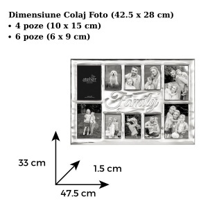 Rama foto Argint "FAMILY" 35x48 cm (AE1505-3)