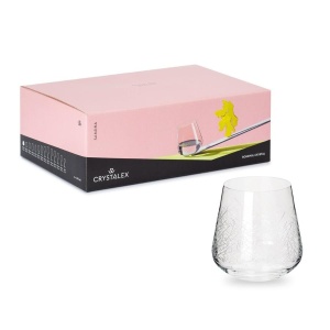 SANDRA FROZEN Set 6 pahare sticla cristalina whisky 290 ml - Img 3