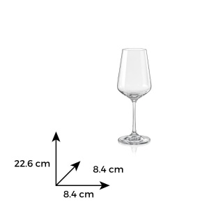 SANDRA Set 6 pahare sticla cristalina vin 350 ml - Img 8