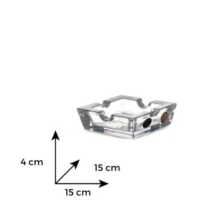 Scrumiera cristal Bohemia 15 cm - Img 2