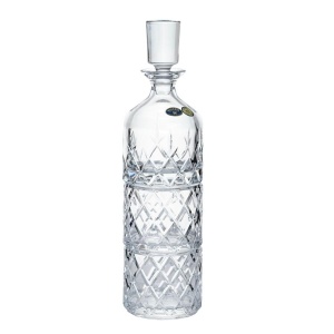 Set 2 pahare si decantor cristal Bohemia whisky - Img 3