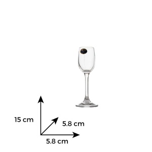 SYLVIA Set 6 pahare sticla cristalina Bohemia lichior 65 ml - Img 2