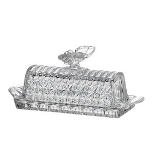 Untiera cristal Bohemia decor "Fluture" 20.5 cm - Img 3