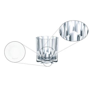 ASPEN Set 4 pahare sticla cristalina whisky 320 ml - Img 4