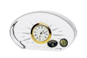 Ceas cristal Bohemia 12cm (cadran auriu)