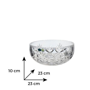 CHRISTIE Bol cristal Bohemia 23 cm - Img 2