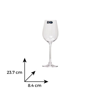 COLUMBA OPTIC Set 6 pahare sticla cristalina vin alb 400 ml - Img 2